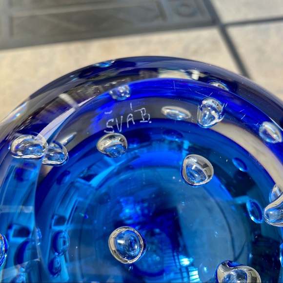 Beranek • Vladimir Svab Signed Czech Art Glass 7lb - Picture 8 of 9